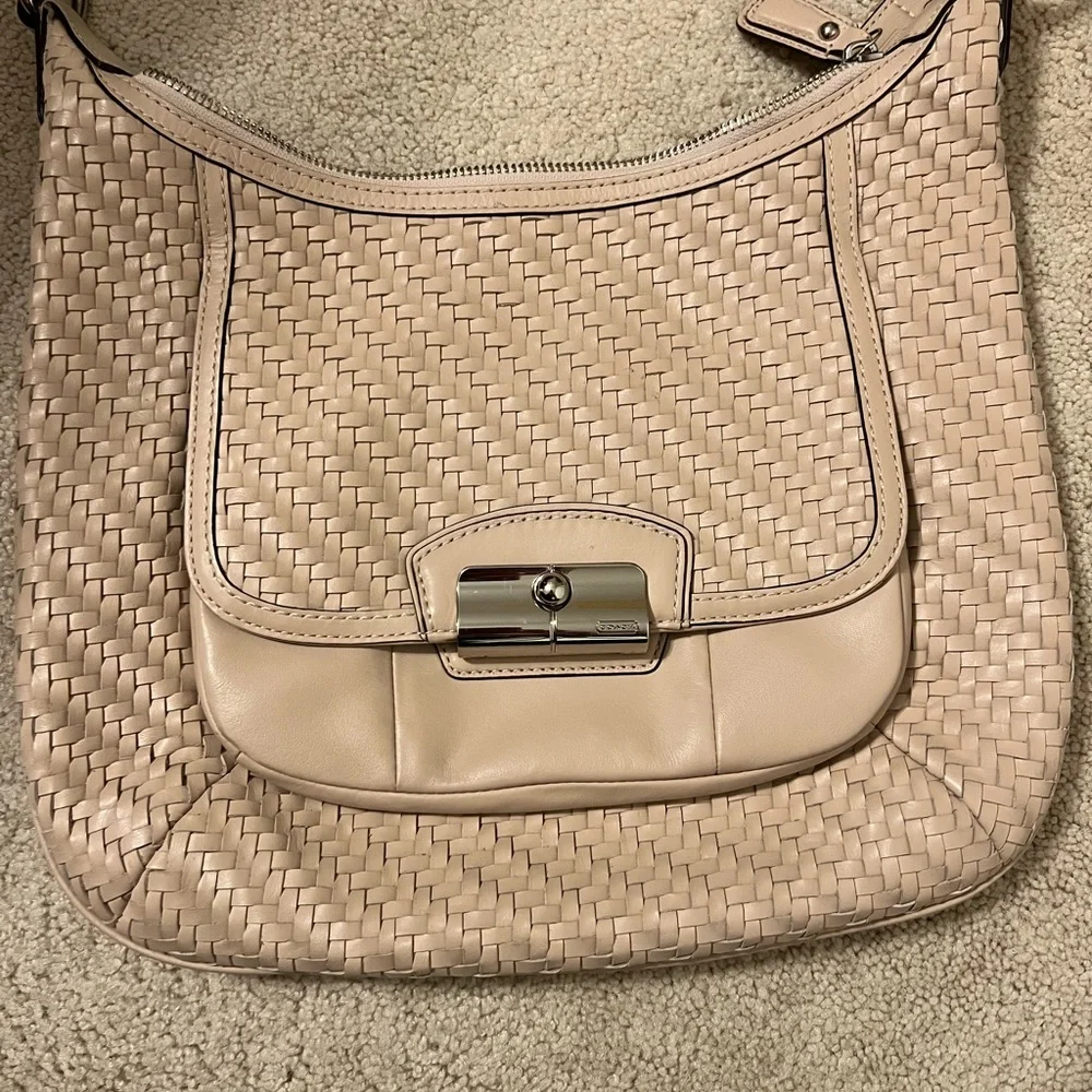 Coach Woven Leather Crossbody - Picture 7 of 7
